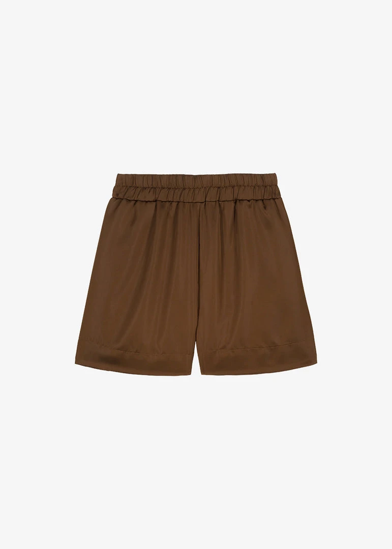 Inch Hadi Satin Shorts - Brown Vacation Edit 11 Inch Hadi Satin Shorts - Brown Vacation Edit