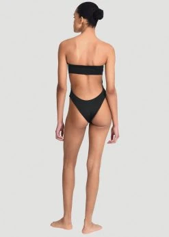 CLOTHING Aexae Bandeau One Piece Swimsuit - Black