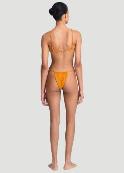 Aexae Gathered Swimsuit Bottoms - Orange