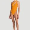 Aexae Knot One Piece Swimsuit - Orange CLOTHING