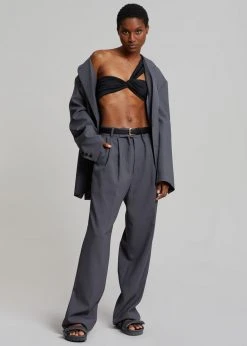 Aexae Ruched One Shoulder Swim Top - Black CLOTHING