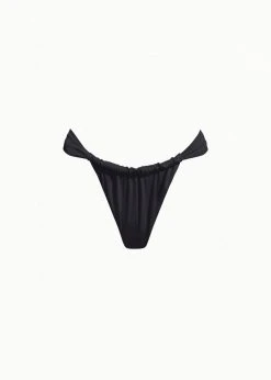 Aexae Ruched Swimsuit Bottoms - Black CLOTHING