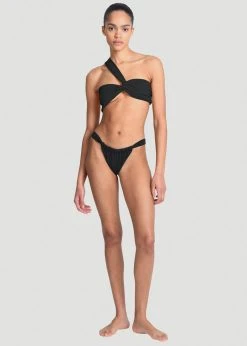 Aexae Ruched Swimsuit Bottoms - Black CLOTHING