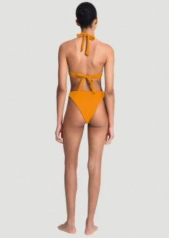 CLOTHING Aexae Triangle High Cut Swimsuit Bottoms - Orange
