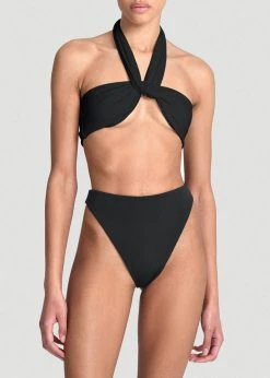 CLOTHING Aexae Wrap Tie Swim Top - Black