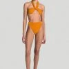 CLOTHING Aexae Wrap Tie Swim Top - Orange