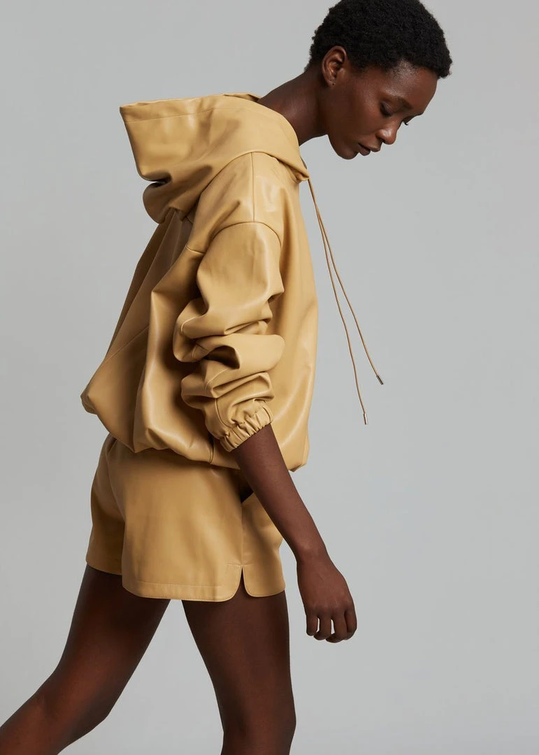 The Frankie Shop CLOTHING Agata Gym Shorts - Butter 1 The Frankie Shop CLOTHING Agata Gym Shorts - Butter