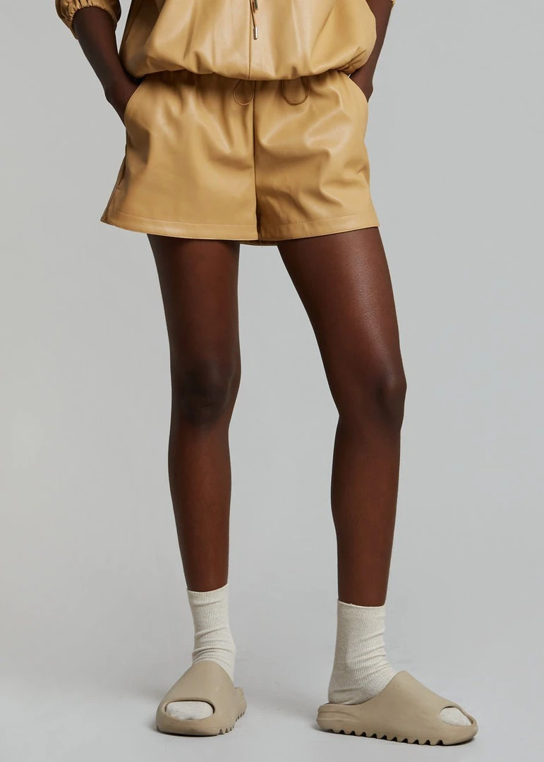The Frankie Shop CLOTHING Agata Gym Shorts - Butter 4 The Frankie Shop CLOTHING Agata Gym Shorts - Butter