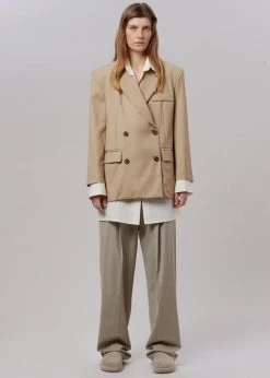 The Frankie Shop CLOTHING Amaga Layered Blazer - Beige