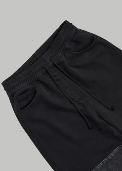 Amomento Drawstring Denim Pants - Black CLOTHING