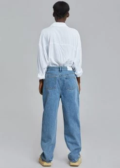 CLOTHING Amomento Recycled Cotton Denim- Mid Blue