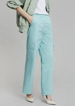 The Frankie Shop Anada Cargo Pants - Mint CLOTHING