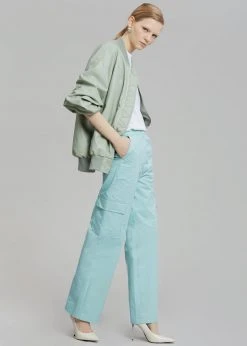 The Frankie Shop Anada Cargo Pants - Mint CLOTHING