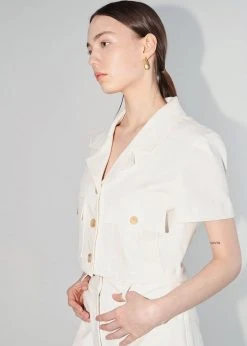 Blossom CLOTHING Anna Cropped Blazer - Cream