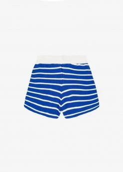 The Plan CLOTHING Aqua Knit Short - Navy Stripe 23 The Plan CLOTHING Aqua Knit Short - Navy Stripe