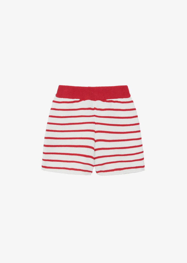 The Plan CLOTHING Aqua Knit Short - Red Stripe 11 The Plan CLOTHING Aqua Knit Short - Red Stripe