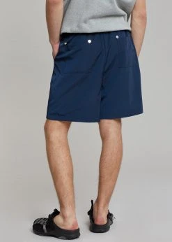 The Frankie Shop Men Arch Gym Shorts - Navy
