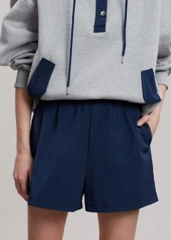 The Frankie Shop Archer Gym Shorts - Navy