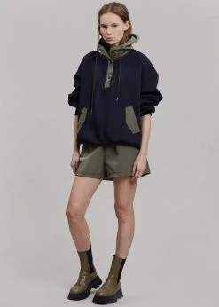 The Frankie Shop Archer Gym Shorts - Olive CLOTHING