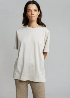 The Frankie Shop CLOTHING Arlo Tee - Oyster