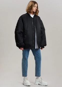 The Frankie Shop CLOTHING Astra Bomber Jacket - Black 17 The Frankie Shop CLOTHING Astra Bomber Jacket - Black