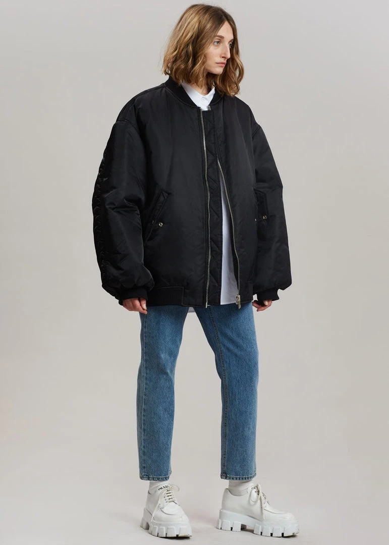 The Frankie Shop CLOTHING Astra Bomber Jacket - Black 8 The Frankie Shop CLOTHING Astra Bomber Jacket - Black