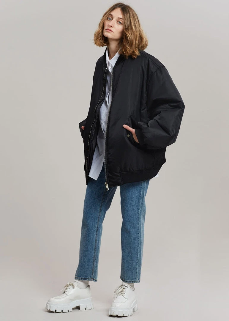 The Frankie Shop CLOTHING Astra Bomber Jacket - Black 2 The Frankie Shop CLOTHING Astra Bomber Jacket - Black