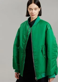The Frankie Shop CLOTHING Astra Bomber Jacket - Kelly Green