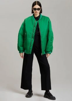 The Frankie Shop CLOTHING Astra Bomber Jacket - Kelly Green