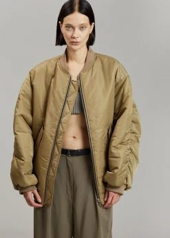 The Frankie Shop Astra Bomber Jacket - Olive
