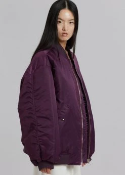The Frankie Shop CLOTHING Astra Bomber Jacket - Royal Purple