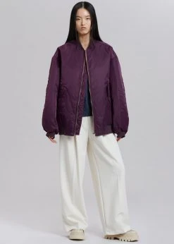 The Frankie Shop CLOTHING Astra Bomber Jacket - Royal Purple