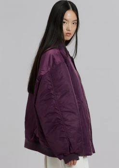 The Frankie Shop CLOTHING Astra Bomber Jacket - Royal Purple