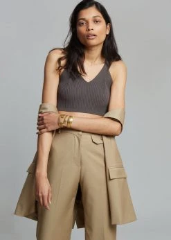 The Frankie Shop CLOTHING Athena Knit Bralette - Carafe