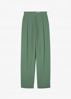 The Frankie Shop CLOTHING Atreides Pleated Pants - Forest Green