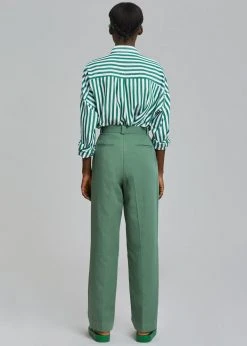 The Frankie Shop CLOTHING Atreides Pleated Pants - Forest Green