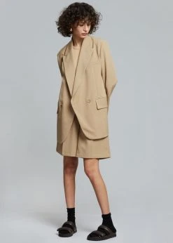 Mellor Aya Belted Suit Shorts - True Tan 15 Mellor Aya Belted Suit Shorts - True Tan