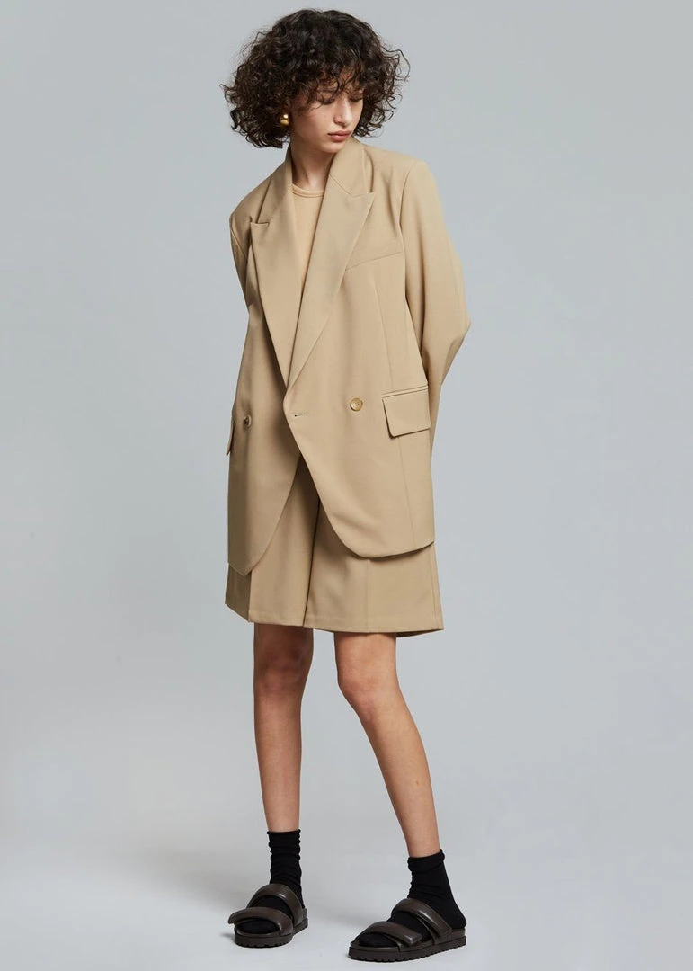 Mellor Aya Belted Suit Shorts - True Tan 7 Mellor Aya Belted Suit Shorts - True Tan