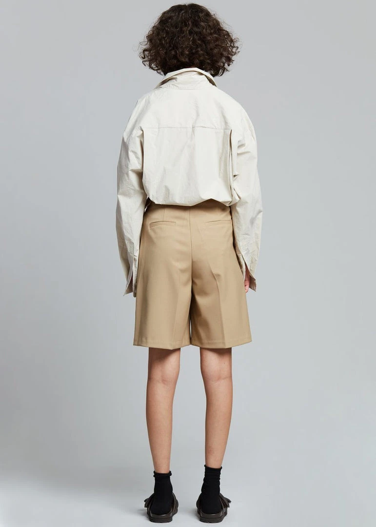Mellor Aya Belted Suit Shorts - True Tan 8 Mellor Aya Belted Suit Shorts - True Tan