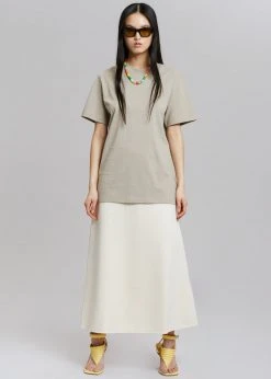 The Frankie Shop CLOTHING Azaro Tee - Beige