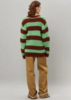 Le Smoking CLOTHING Banks Sweater - Brown/Green