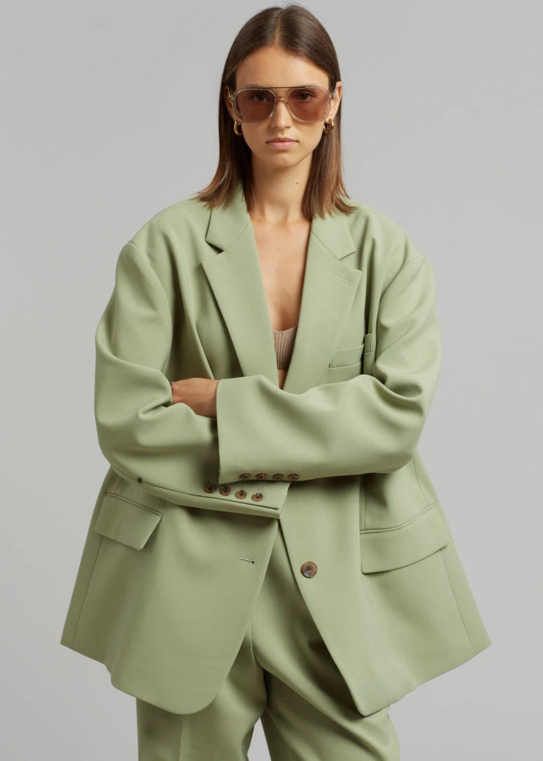 The Frankie Shop Bea Blazer - Sage CLOTHING 8 The Frankie Shop Bea Blazer - Sage CLOTHING