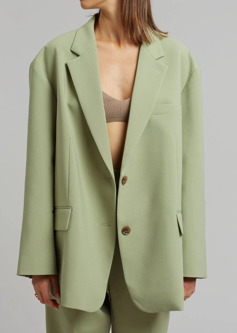 The Frankie Shop Bea Blazer - Sage CLOTHING 5 The Frankie Shop Bea Blazer - Sage CLOTHING