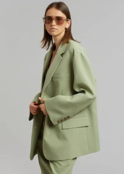 The Frankie Shop Bea Blazer - Sage CLOTHING