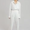 The Frankie Shop CLOTHING Bea Fluid Pinstripe Suit Pants - Off White