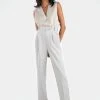 The Frankie Shop Bea Pleated Suit Pants - Grey