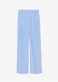 The Frankie Shop Bea Stripe Suit Pants - White/Light Blue 17 The Frankie Shop Bea Stripe Suit Pants - White/Light Blue