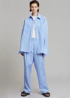 The Frankie Shop Bea Stripe Suit Pants - White/Light Blue 16 The Frankie Shop Bea Stripe Suit Pants - White/Light Blue