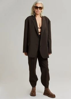 The Frankie Shop CLOTHING Bea Suit Pants - Dark Espresso