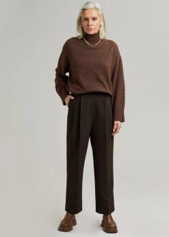 The Frankie Shop CLOTHING Bea Suit Pants - Dark Espresso